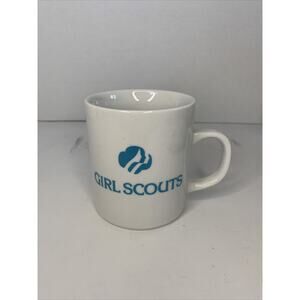 White Girl Scouts Mug With Blue Lettering